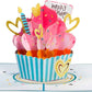 Happy Birthday Cupcake Pop Up Card, with Keepsake