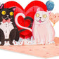 Purrfect Love Frndly Pop Up Card - 8"x6"