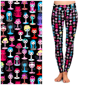 Goth Dolls Leggings by Miss Fluff x Lipstick & Chrome TC2