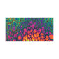 Bespattered Facade Neon Butterfly Stretched Matte Canvas Art Prints | Multiple Sizes