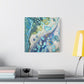 Bespattered Facade Fluid Art Abstract Painting Stretched Matte Canvas Art Prints | Multiple Sizes