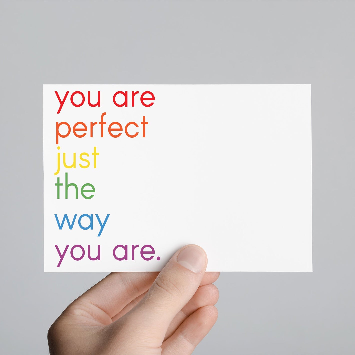 32 Rainbow Pride Postcards – You Are Perfect Just the Way You Are