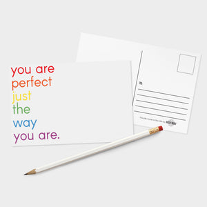 32 Rainbow Pride Postcards – You Are Perfect Just the Way You Are