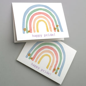 Happy Pride Rainbow Greeting Cards, Set of 24