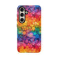 Bespattered Facade Rainbow Ink Circles Tough Case