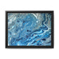 Bespattered Facade Blue Marble Framed Canvas Art Print | 3 Frame Colors | Multiple Sizes