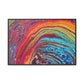 Bespattered Facade Rainbow Rings Framed Canvas Art Print | 3 Frame Colors | Multiple Sizes