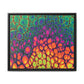 Bespattered Facade Neon Butterfly Framed Canvas Art Print | 3 Frame Colors | Multiple Sizes