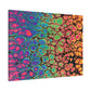 Bespattered Facade Neon Goodness Stretched Matte Canvas Art Prints | Multiple Sizes