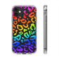 Bespattered Facade Watercolor Rainbow Leopard Clear Case