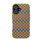 Bespattered Facade Rainbow Chevron Tiles Impact-Resistant Case