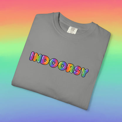 Bespattered Facade Rainbow Bubble Indoorsy Colorful Premium Unisex Comfort Colors Garment Dyed 100% Cotton T-Shirt