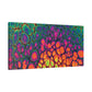 Bespattered Facade Neon Butterfly Stretched Matte Canvas Art Prints | Multiple Sizes