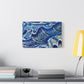 Bespattered Facade Fluid Art Abstract Painting Stretched Matte Canvas Art Prints | Multiple Sizes