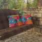 Bespattered Facade Bold Florals UV-Resistant Outdoor Pillows | 4 Sizes