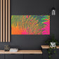 Bespattered Facade Neon Puddle Stretched Matte Canvas Art Prints | Multiple Sizes