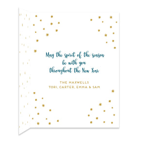 Magical Unicorn Custom Folded Paper Holiday Card