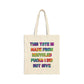 Bespattered Facade Rainbow "Recycled F*cks" Canvas Tote Bag Reusable Carryall