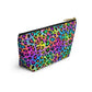 Bespattered Facade Candy Coated Neon Leopard Accessory Pouch With T-Bottom | 2 Sizes
