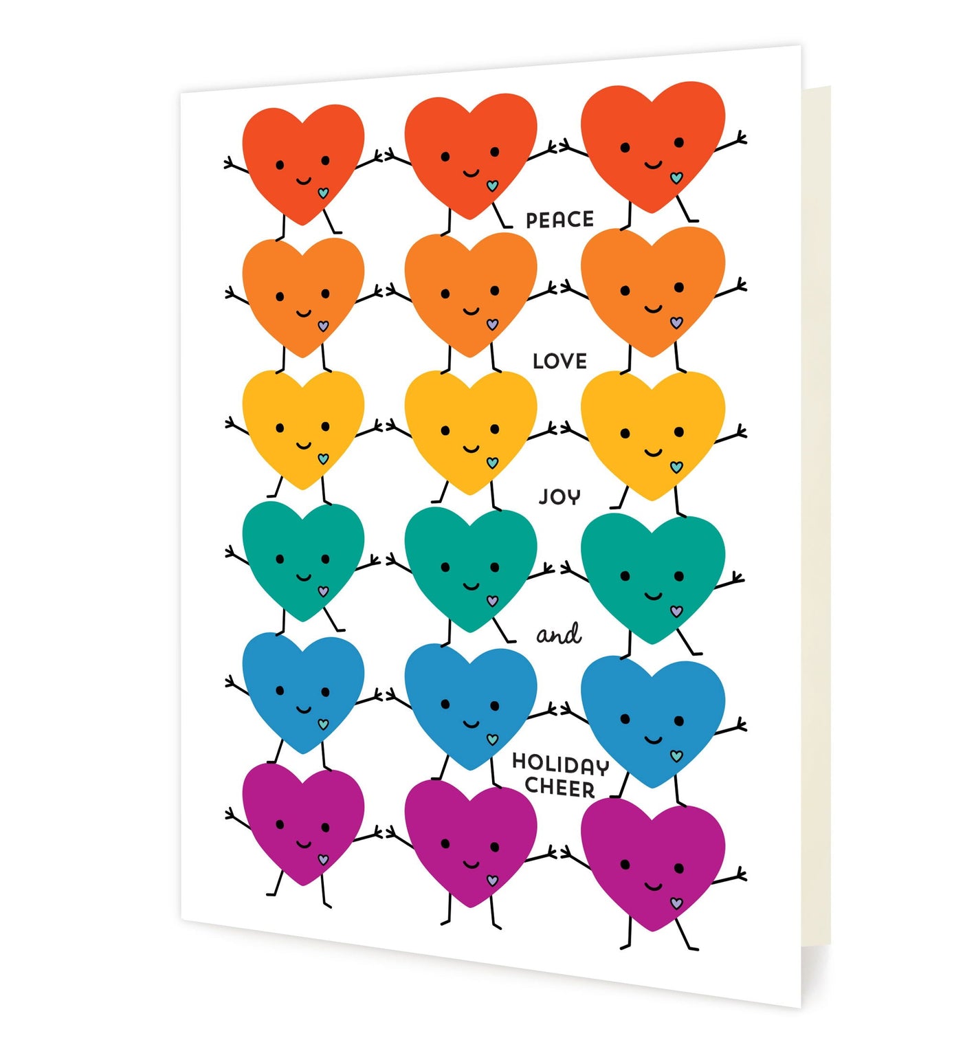 United Hearts Custom Folded Paper Holiday Card