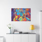 Bespattered Facade Fluid Art Abstract Painting Stretched Matte Canvas Art Prints | Multiple Sizes