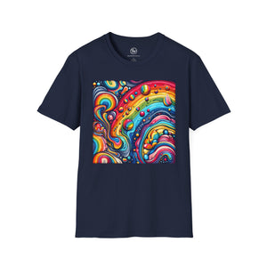 Bespattered Facade Rainbow Tidal Wave Unisex Softstyle T-Shirt