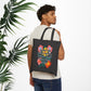 Bespattered Facade "Sorry for Being Weird" Floral Canvas Tote Bag Reusable Carryall