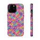 Bespattered Facade Rainbow Graffiti Hearts Impact-Resistant Case