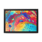 Bespattered Facade Rainbow Galaxy Framed Canvas Art Print | 3 Frame Colors | Multiple Sizes