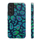 Bespattered Facade Emerald Leopard Impact-Resistant Case