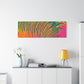 Bespattered Facade Neon Puddle Stretched Matte Canvas Art Prints | Multiple Sizes
