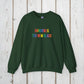 Bespattered Facade "Rainbow Is the New Black" Colorful Embroidered Crewneck Sweatshirt