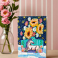 Dusk To Daylight Unicorn Vase - Greeting Card / Fine Art Print