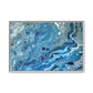 Bespattered Facade Blue Marble Framed Canvas Art Print | 3 Frame Colors | Multiple Sizes