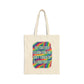 Bespattered Facade Rainbow "Lobotomy" Canvas Tote Bag Reusable Carryall