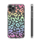 Bespattered Facade Pastel Rainbow Leopard Clear Case
