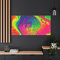Bespattered Facade Fluid Art Abstract Painting Stretched Matte Canvas Art Prints | Multiple Sizes