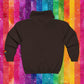 Bespattered Facade Rainbow LGBTQ+ Pride Embroidered Full-Zip Hoodie