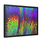 Bespattered Facade Neon Lava Framed Canvas Art Print | 3 Frame Colors | Multiple Sizes