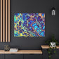 Bespattered Facade Fluid Art Abstract Painting Stretched Matte Canvas Art Prints | Multiple Sizes