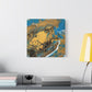 Bespattered Facade Fluid Art Abstract Painting Stretched Matte Canvas Art Prints | Multiple Sizes