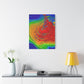 Bespattered Facade Fluid Art Abstract Painting Stretched Matte Canvas Art Prints | Multiple Sizes