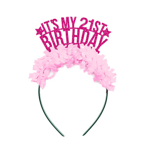 21st Birthday Party Headband Crown