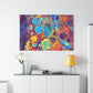 Bespattered Facade Fluid Art Abstract Painting Stretched Matte Canvas Art Prints | Multiple Sizes
