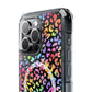 Bespattered Facade Bright Rainbow Leopard MagSafe Clear Impact Cases