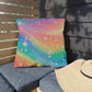 Bespattered Facade Rainbow Skies UV-Resistant Outdoor Pillows | 4 Sizes