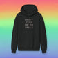 Glitter Print "Don't Tell Me To Smile" Oversized Fleece Hoodie