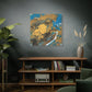 Bespattered Facade Fluid Art Abstract Painting Stretched Matte Canvas Art Prints | Multiple Sizes