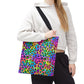 Bespattered Facade Candy Coated Neon Leopard Eco-Friendly Carryall Tote Bag