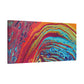 Bespattered Facade Rainbow Rings Stretched Matte Canvas Art Prints | Multiple Sizes